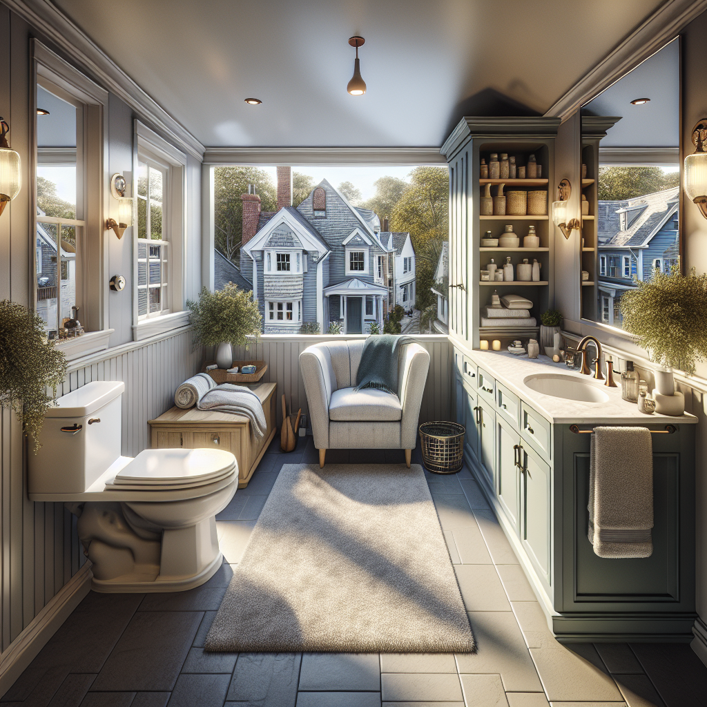 Alt Text: Modern contemporary small space bathroom addition in Braintree maximizing its potential.