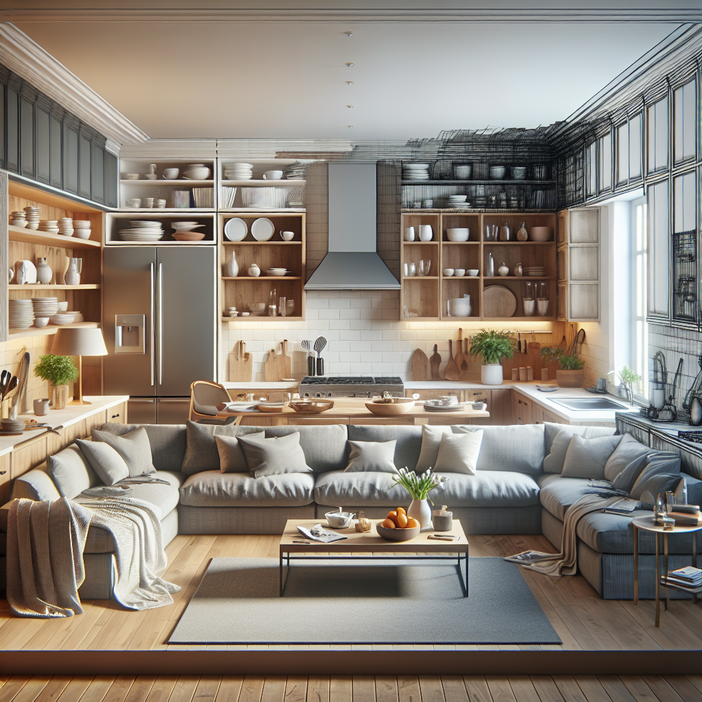 Modern kitchen remodel showcasing contemporary design features.