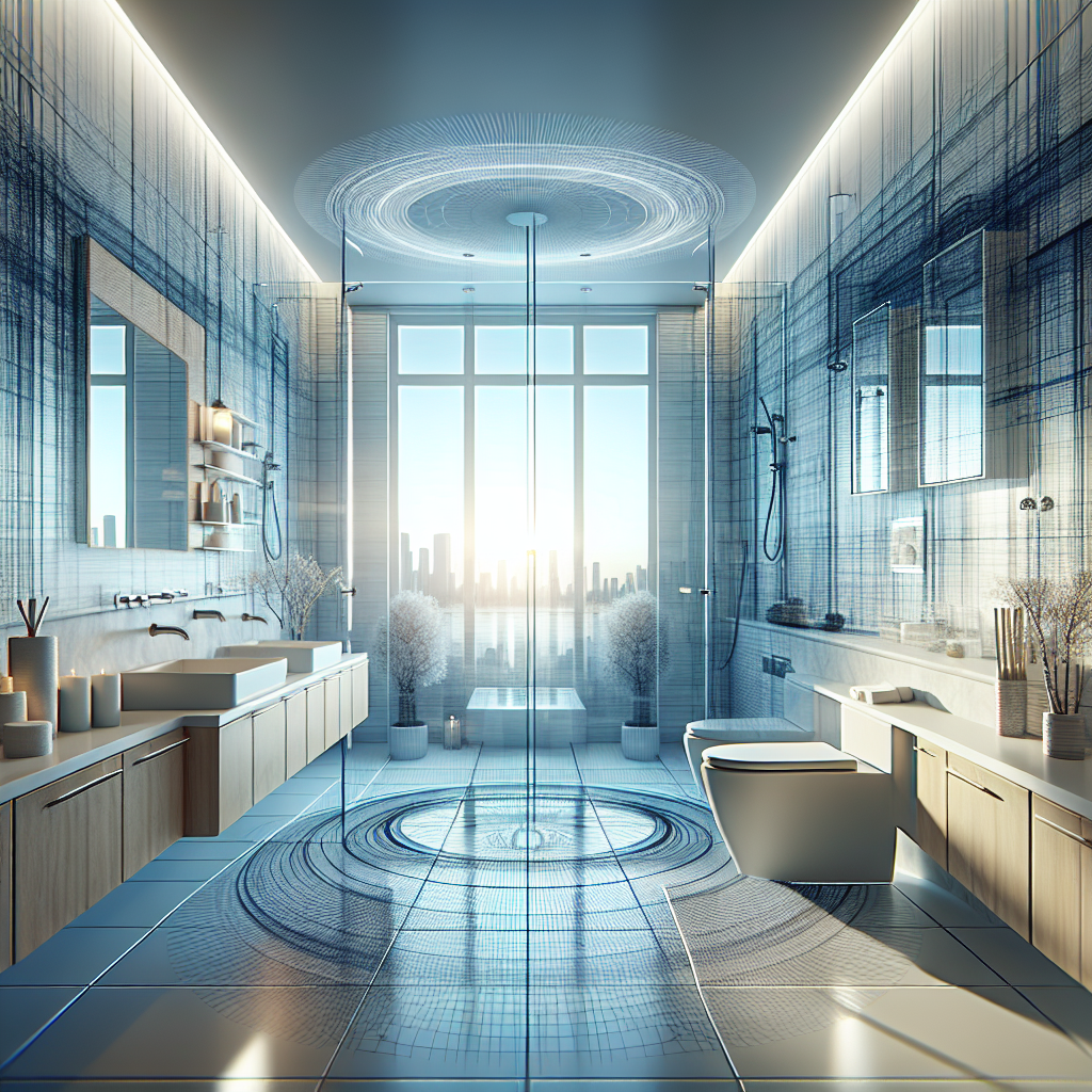 Renovated bathroom featuring a sleek, modern design.