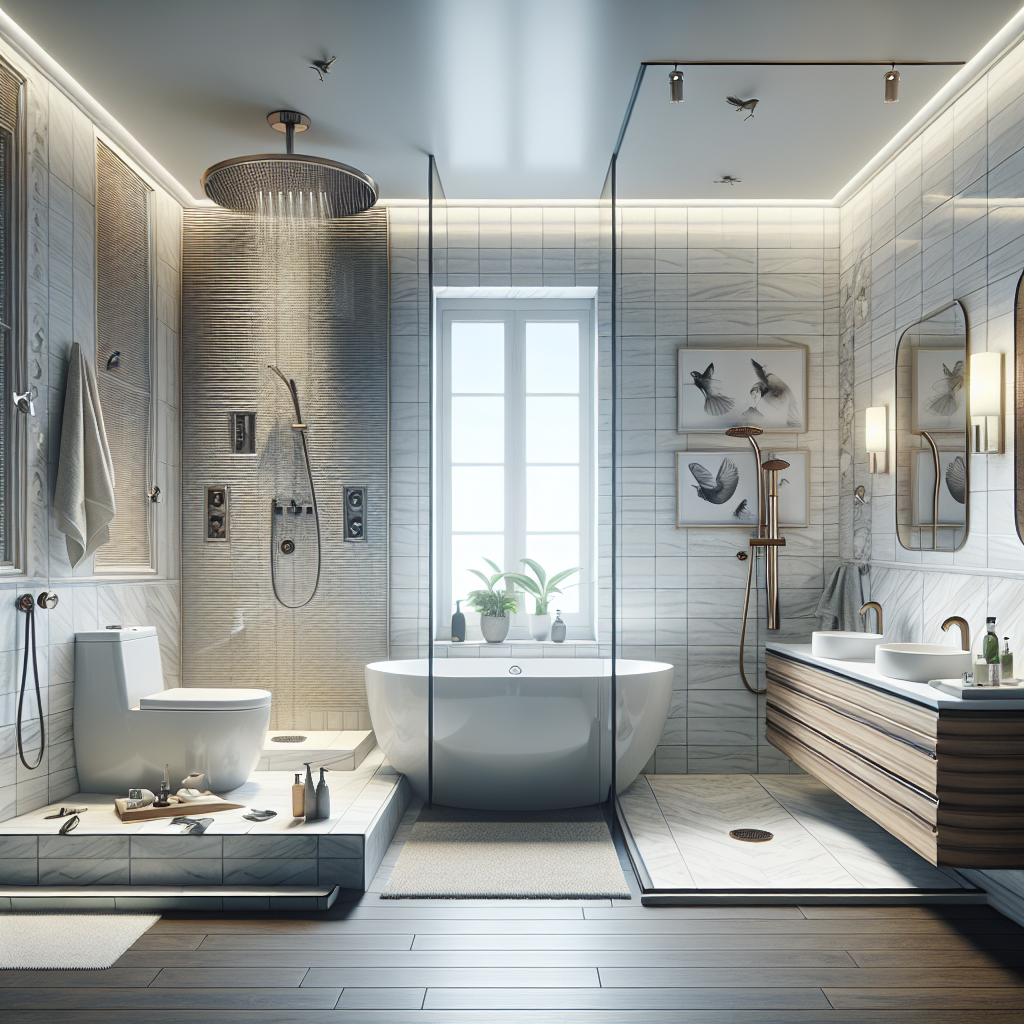 Modern and contemporary design bathroom remodelled in Arlington within a day.