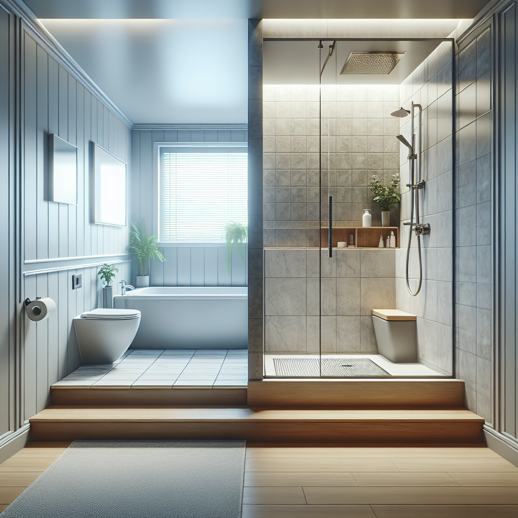 A modern and contemporary designed ultimate tub-to-shower conversion.