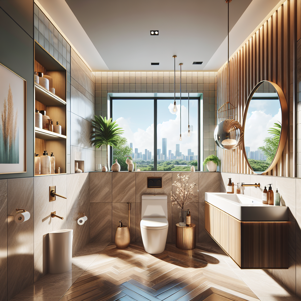 A stylishly modern bathroom design with contemporary features and new installations in Welley.