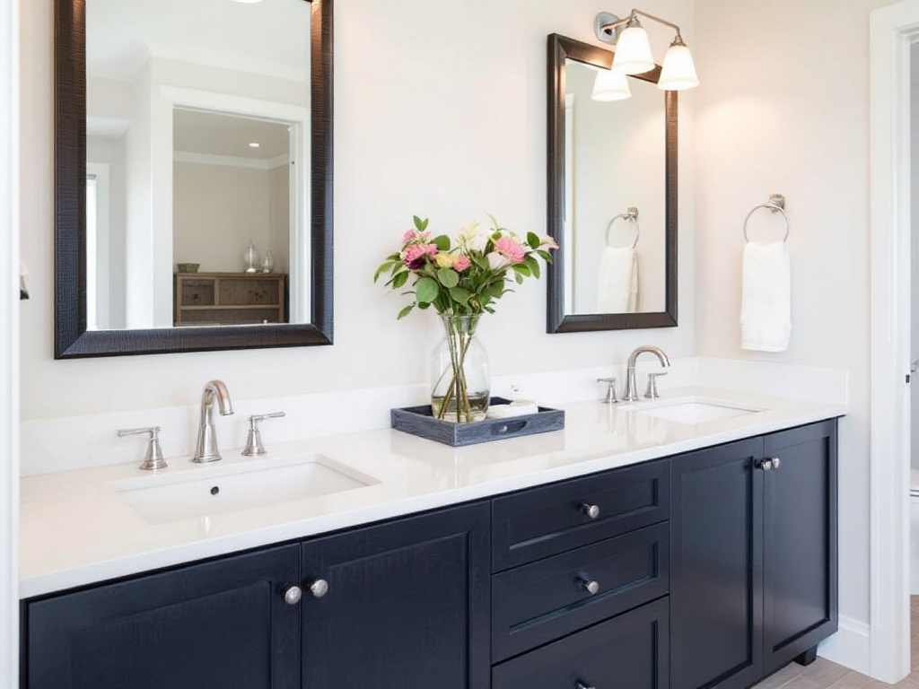 A dedicated team of professional bathroom contractors in Weston, MA reviewing blueprints for an ideal bathroom sanctuary.