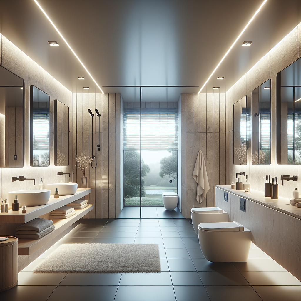 Modern bathroom lighting designs in Winchester.