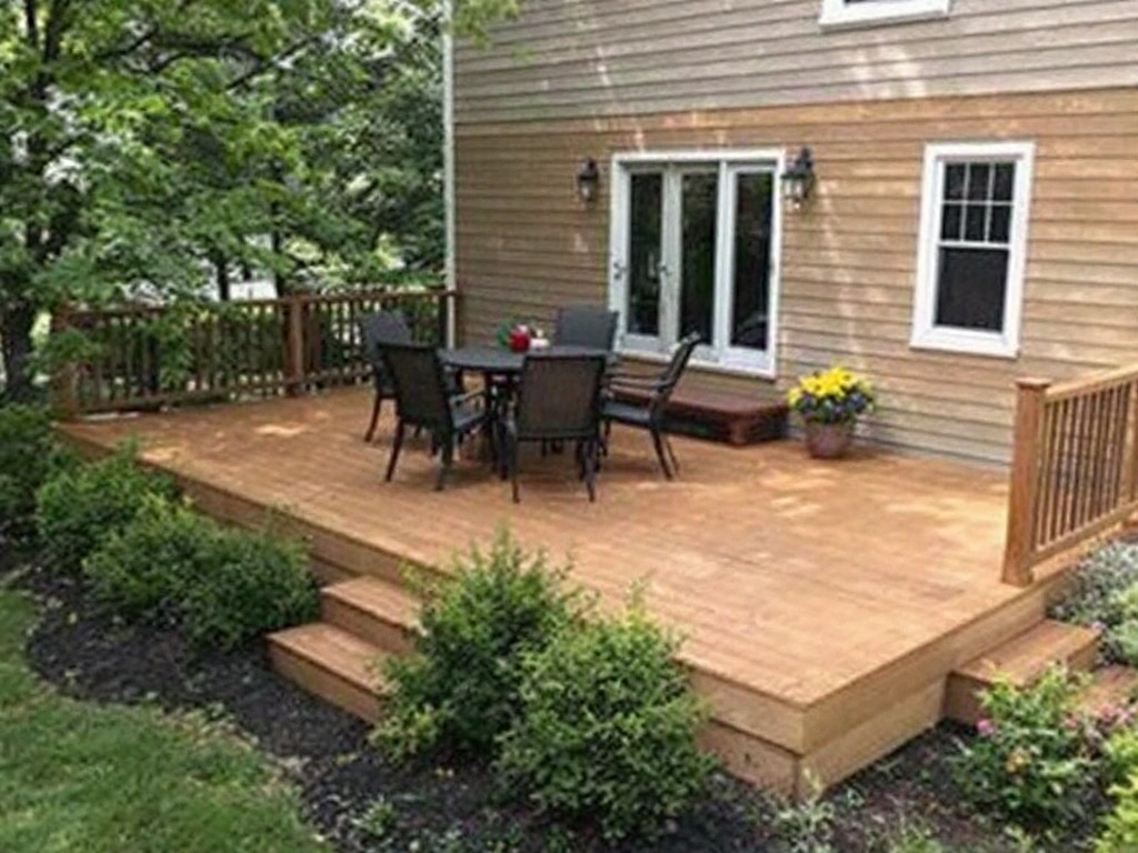 A newly installed, modern, and contemporary designed deck in Winchester, MA.