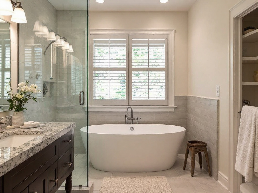 Skilled general contractors near Concord, MA executing a stunning bathroom remodeling project.