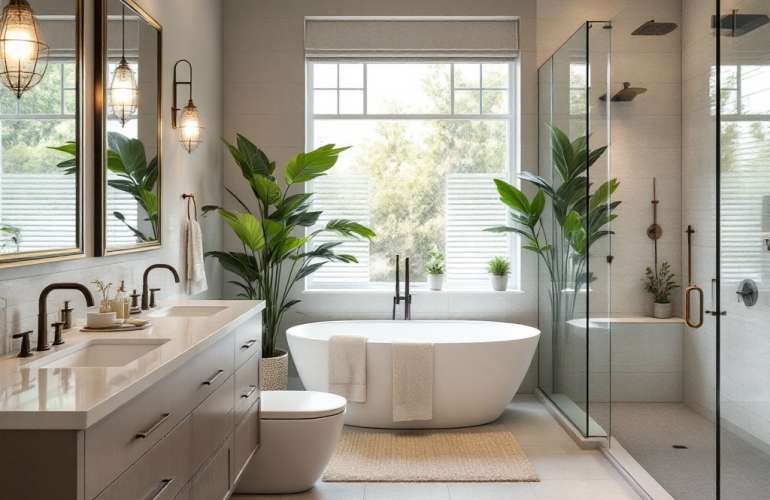 Step into Serenity: Modern Bathroom Makeover Dreamed in Elegance