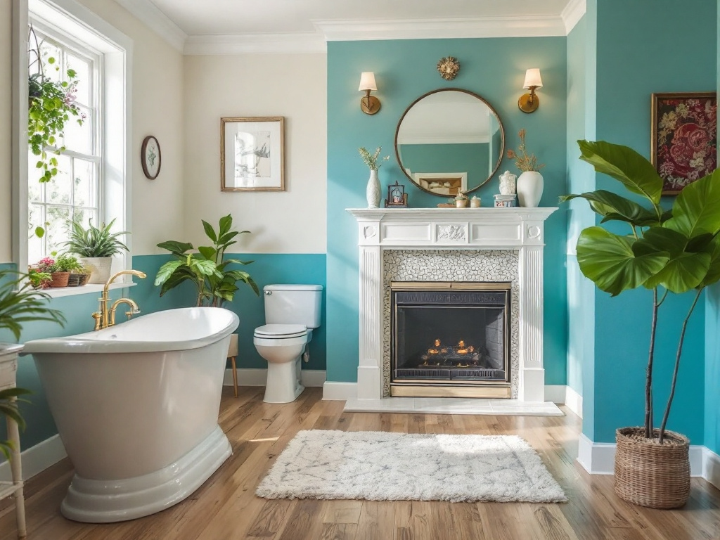 Alt Text: Stunning contemporary interior design with modern fresh paint from near Lexington, MA.