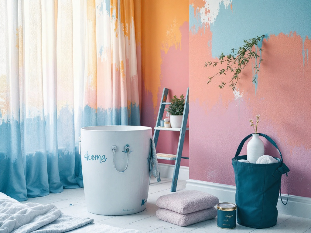 Modern, contemporary living space transformed by superior interior painting service.