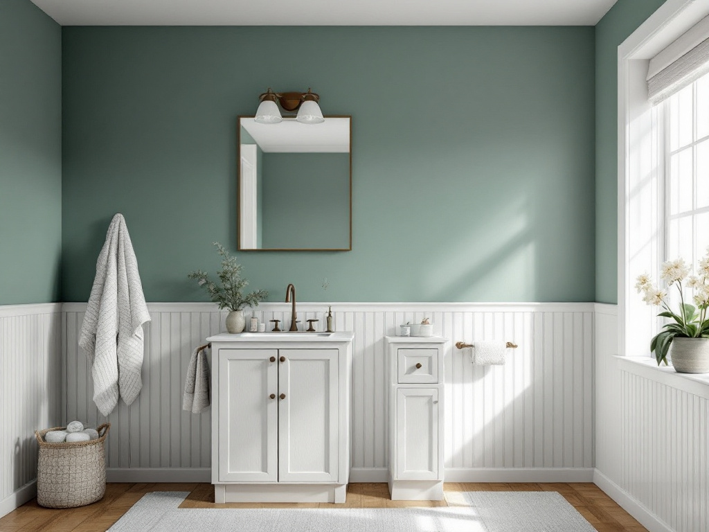 Modernly designed professional interior painting service enhancing space's aesthetics in Acton, MA.