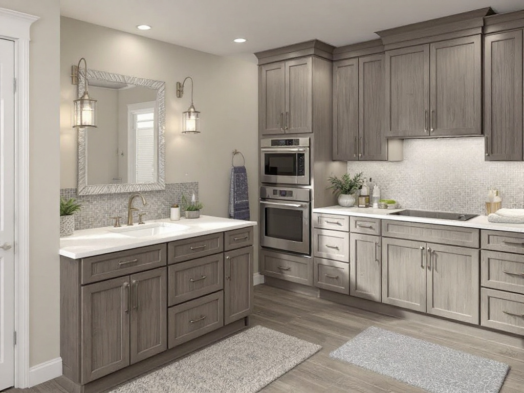 Modern basement transformation by Sun Shore Construction 2 boasting contemporary design elements and innovative storage solutions.