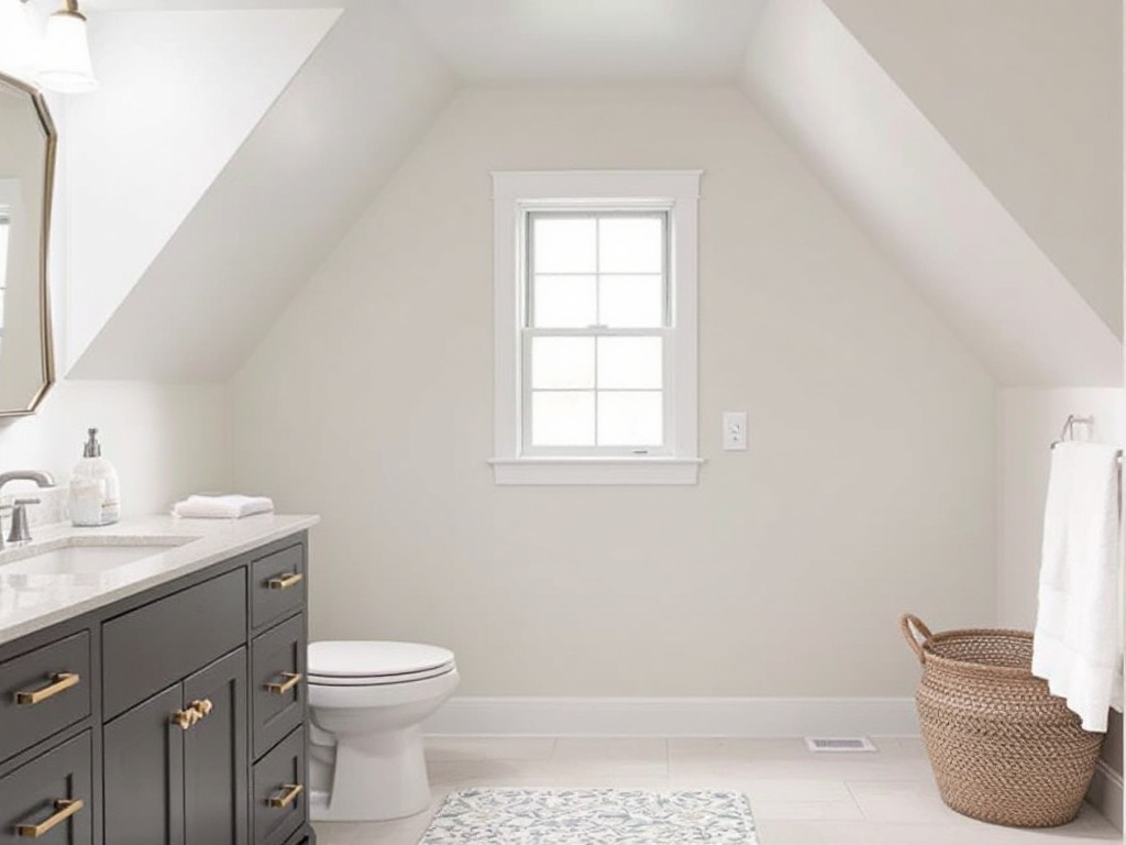 Modern designed attic bathroom transformed in Medford, MA