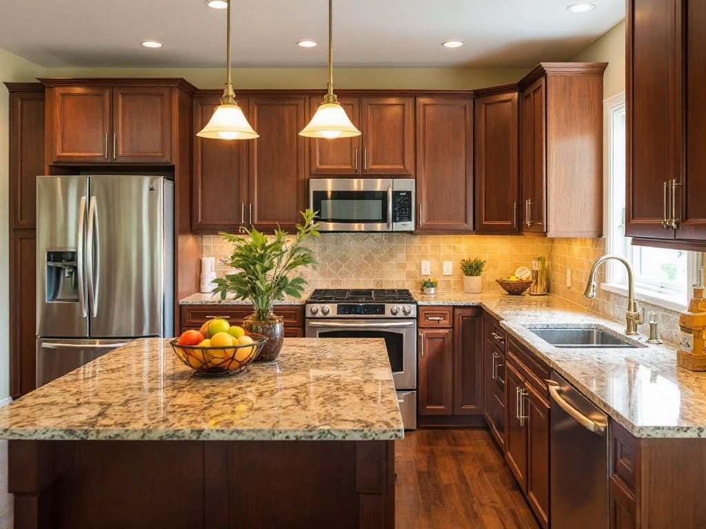 A gleaming modern, contemporary designed kitchen with brand new appliances, renovated by top rated contractors around Billerica MA.