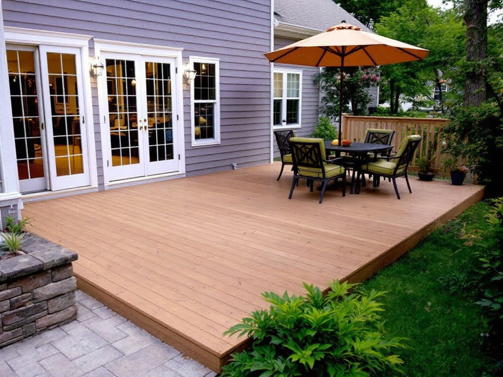 A premier deck installation in Braintree, MA, showcasing modern and contemporary design.