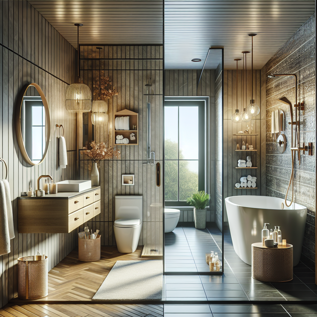 Beautifully transformed contemporary bathroom featuring a seamless shower, stylish vanity, and modern amenities, by local bathroom remodeling services.
