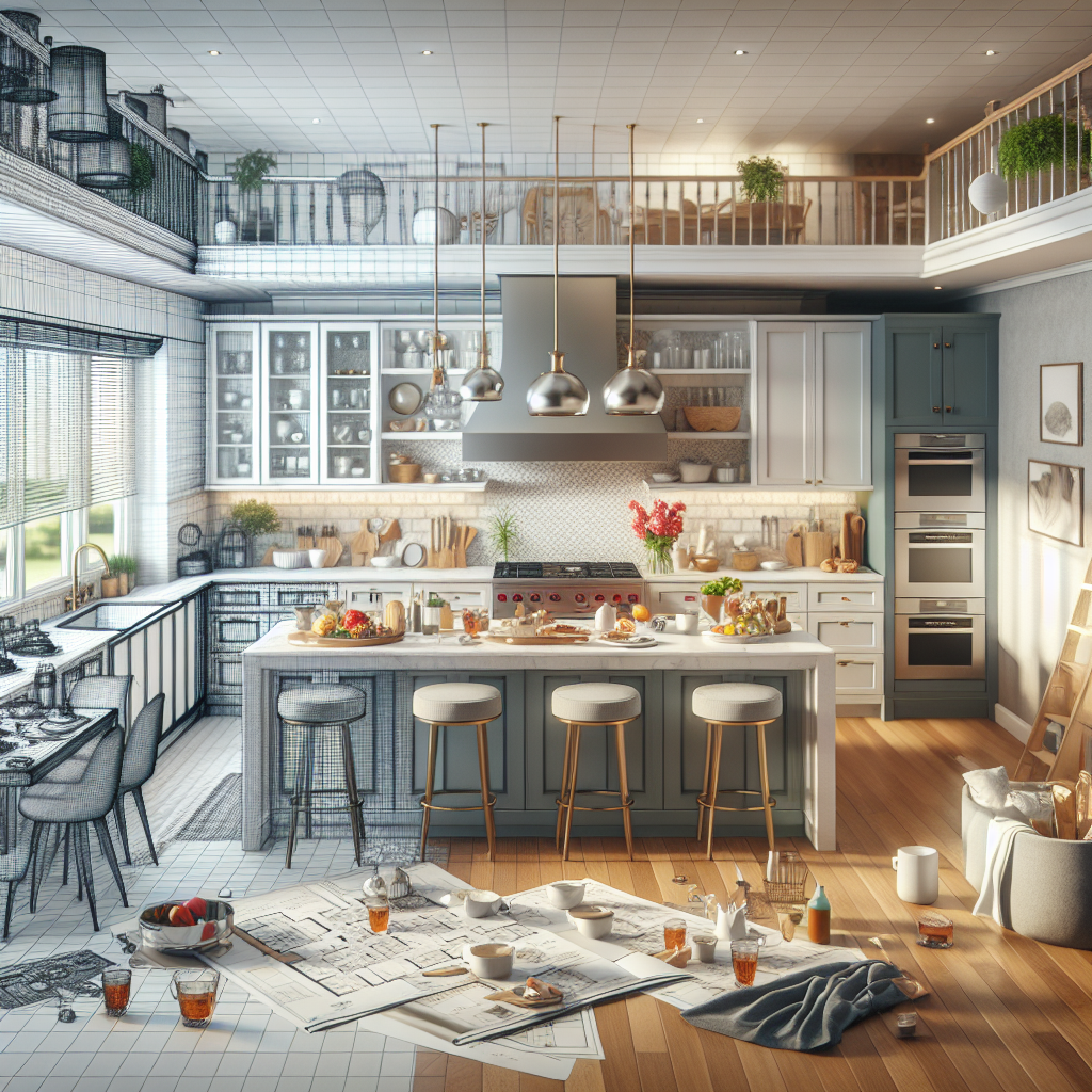 A stunning and modern transformation of a kitchen after renovation.