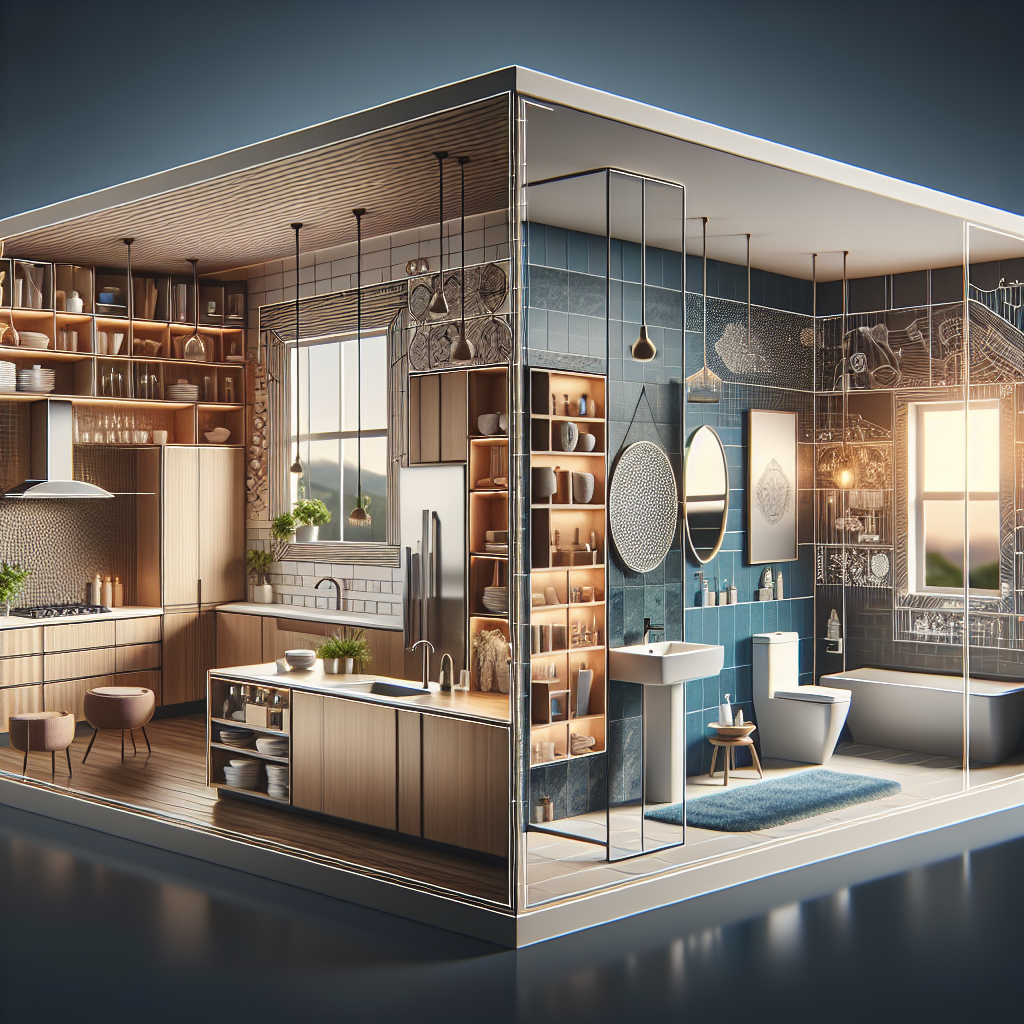 Graphic cover of'The Ultimate Guide for Kitchen and Bathroom Remodeling'.