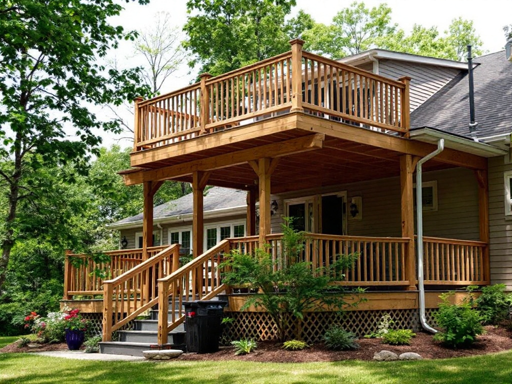 Contemporary designed, newly constructed decks by trusted builders in Bedford, MA.