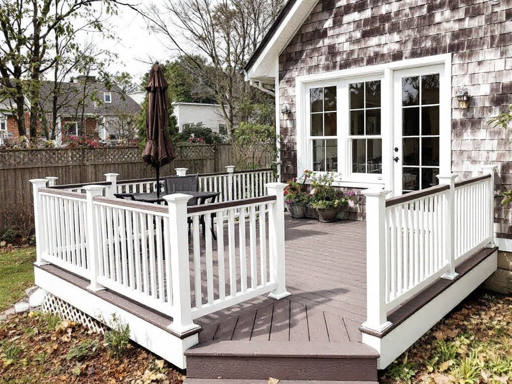 Professional deck installation ongoing to upgrade an outdoor space near Woburn, MA.