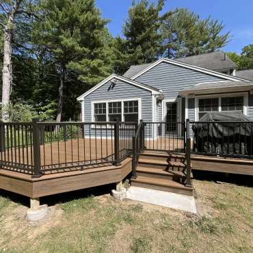 Custom Composite Deck Installation by Top Deck Builder in Needham, MA