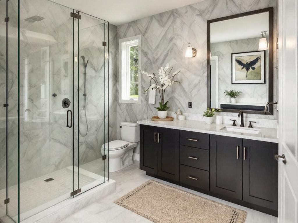 Professional bathroom replacement service provider transforming home spaces into a modern, serene bathroom.