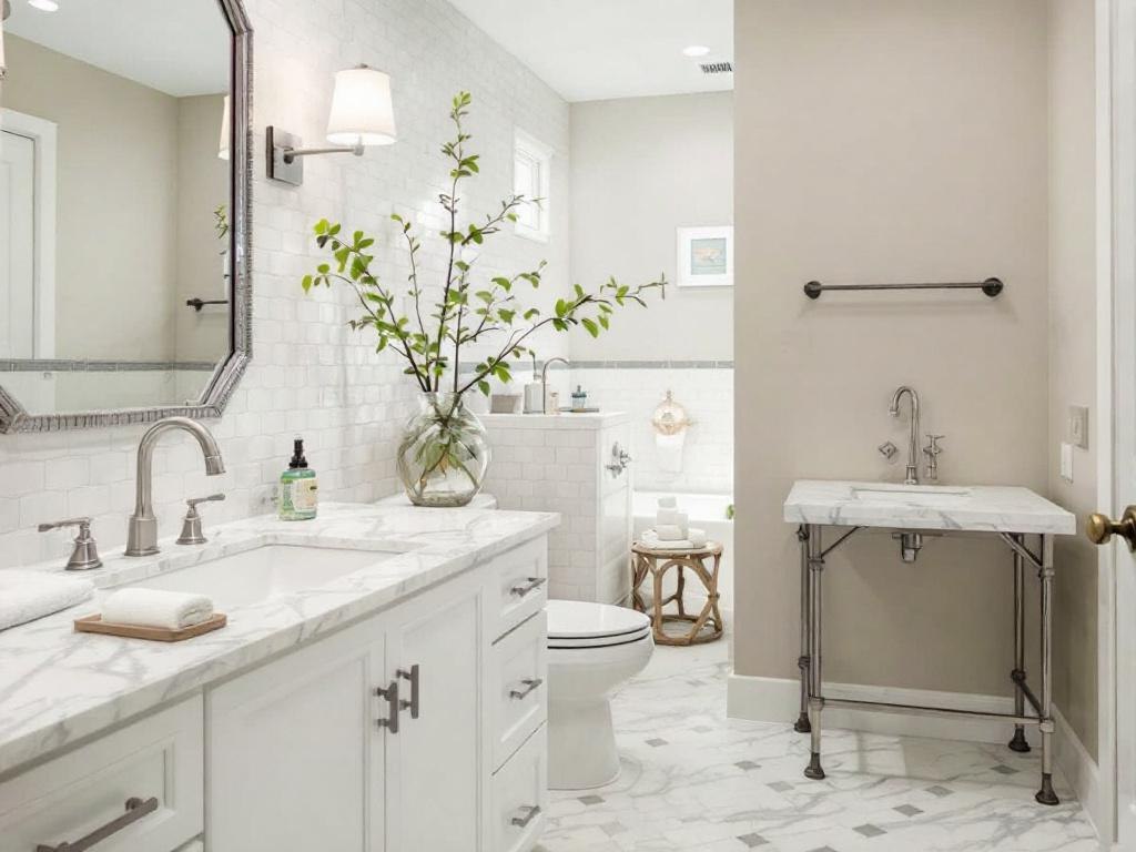 Image of a luxurious modern bathroom recently renovated by a local company.