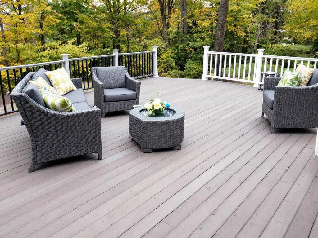 Professional deck construction contractors working on a premium quality outdoor deck in Weston, MA.