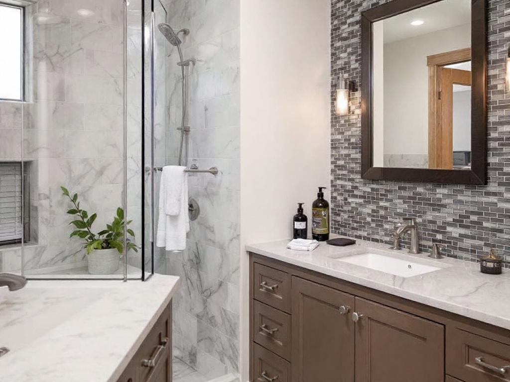 Professional tile installers at work near Lexington, MA