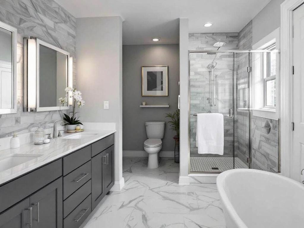 Modernly designed, expertly remodeled bathroom in Canton, MA.