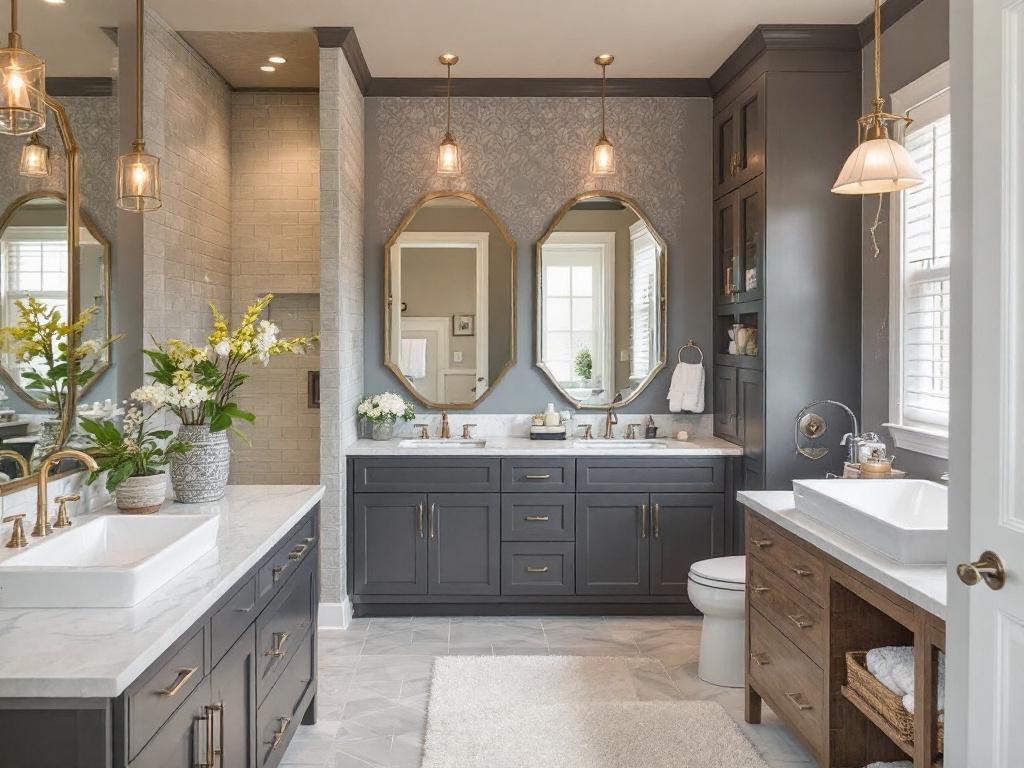 'A bathroom in Weymouth, MA refurbished by top-notch home remodeling contractors having a sleek modern and contemporary design.'