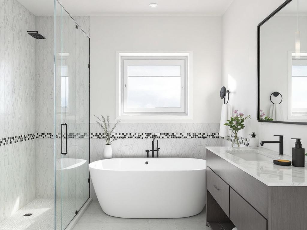 Image depicting five unique and modern bathroom redesign ideas.