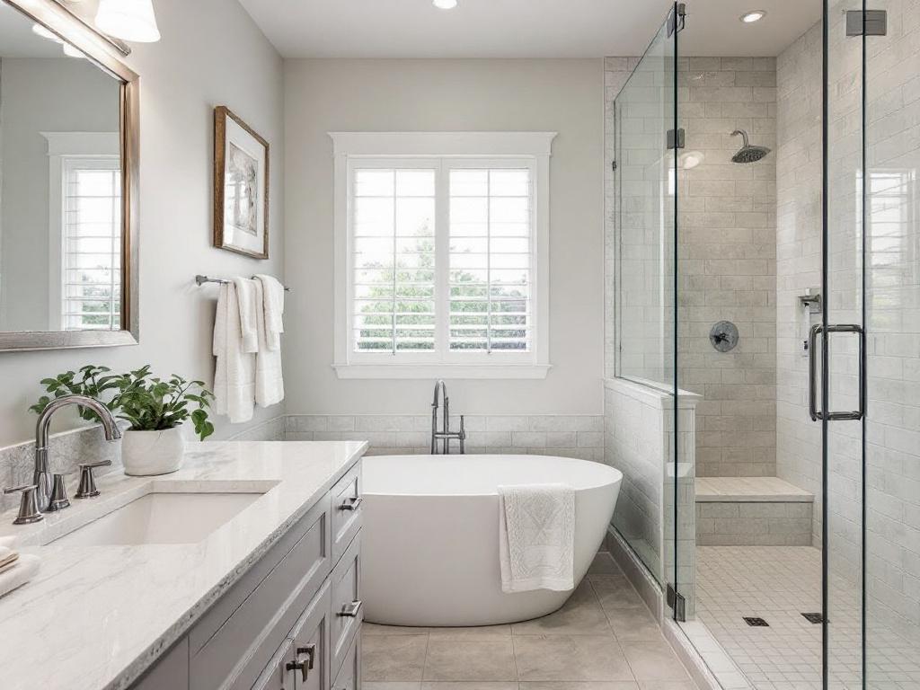 A newly remodeled bathroom by the best contractor in Boston.