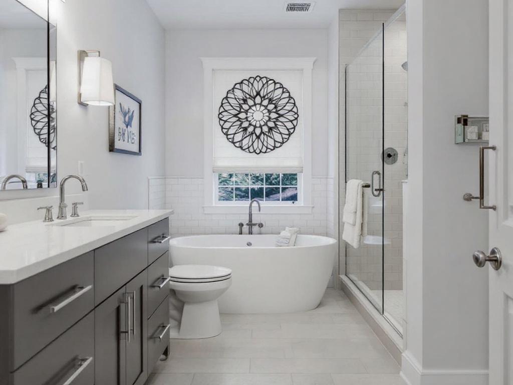 Modern contemporary bathroom design by an experienced contractor in Westwood, MA.