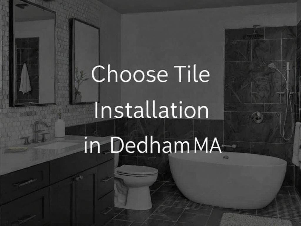 Highly-rated tile installation contractors showcasing a modern, contemporary design near Dedham, MA.