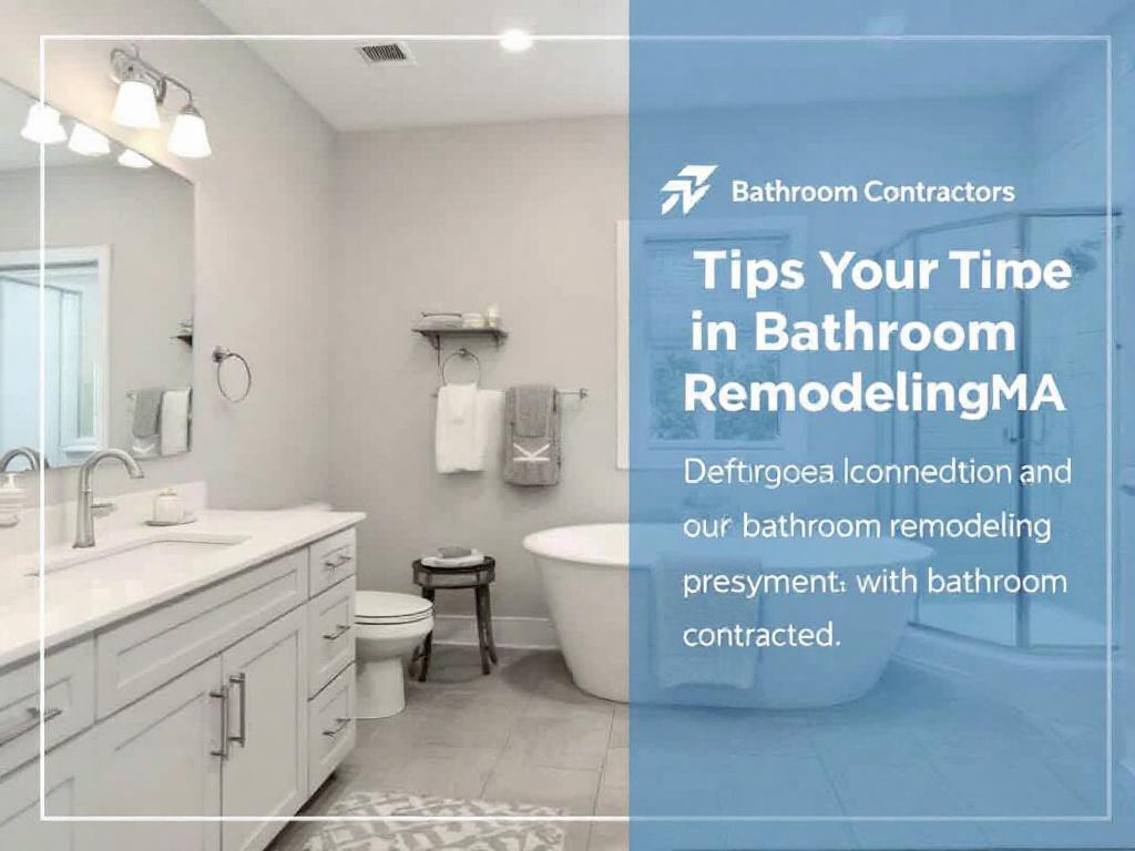 Alt Text: Highly skilled bathroom contractors in Randolph, MA, working on stunning bathroom renovations.