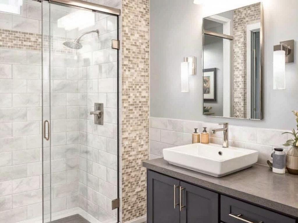 Experienced tile installers undertaking a residential project in Lexington, MA.