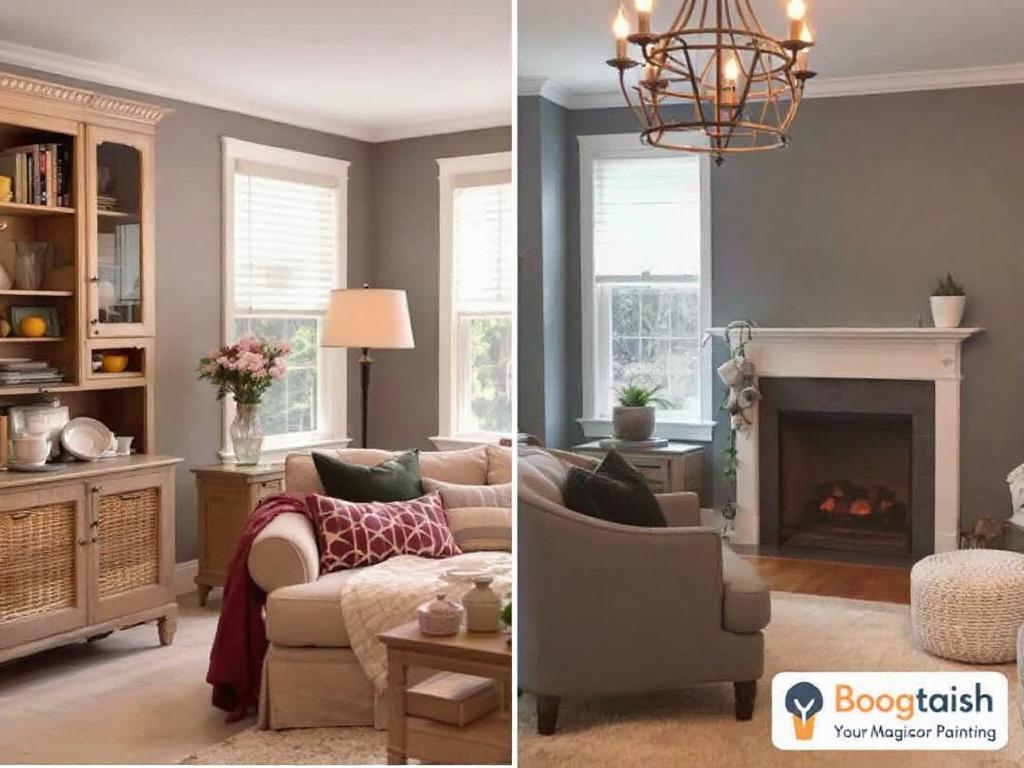 Modern and contemporary interior painting in a Natick, MA home.