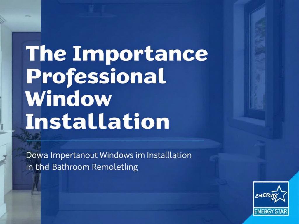 Expert installing window as part of a bathroom remodeling project