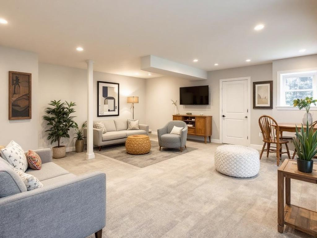 'Guide book for a total home transformation through basement refinishing with a modern design'