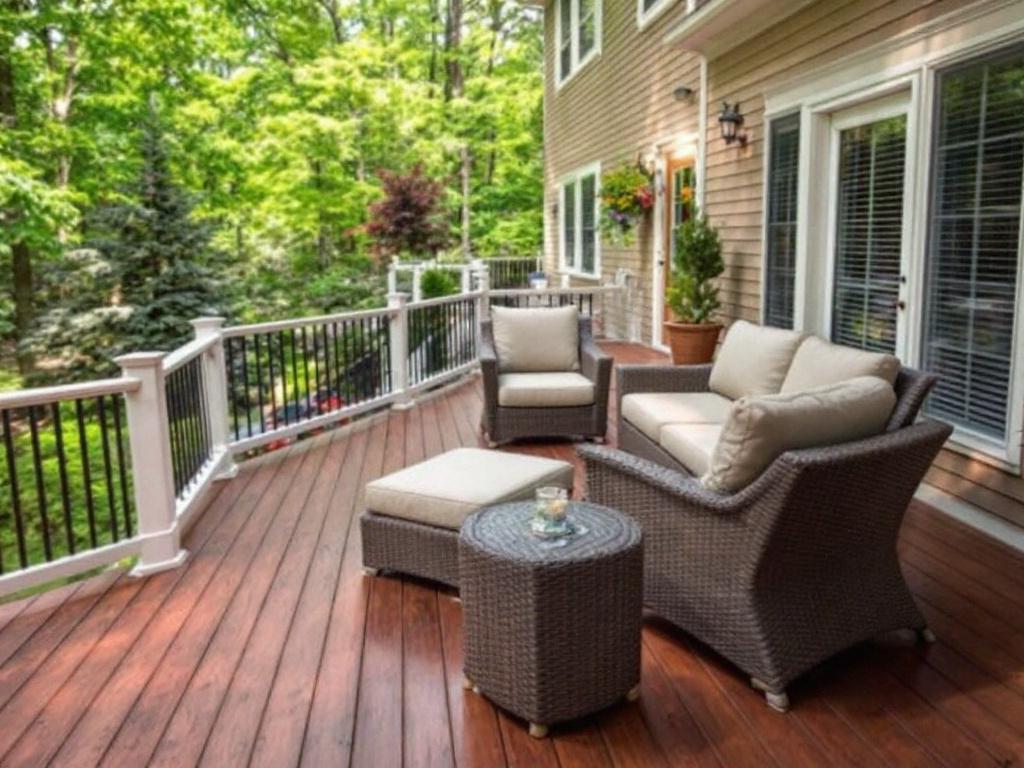 Sleek, new, modern deck installation enhancing an outdoor space in Lexington, MA.