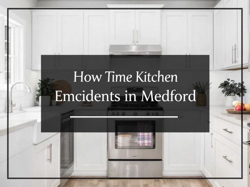 Modern, contemporary kitchen remodel in Medford, MA, showcasing new fixtures and design elements.