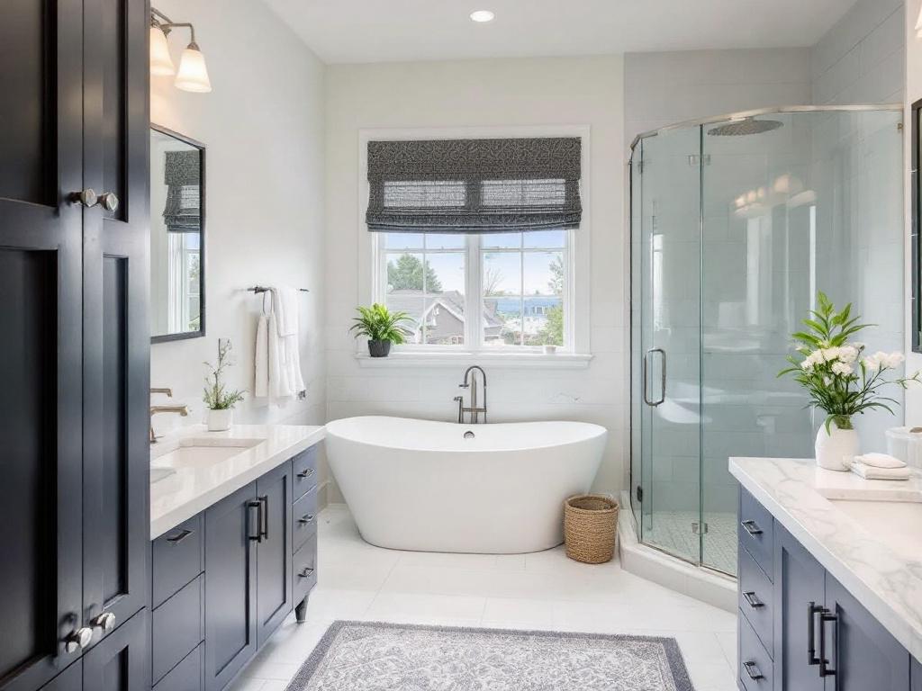 A modern and contemporary bathroom design by our premium bathroom contractors in Billerica, MA to unleash your bathroom's potential.