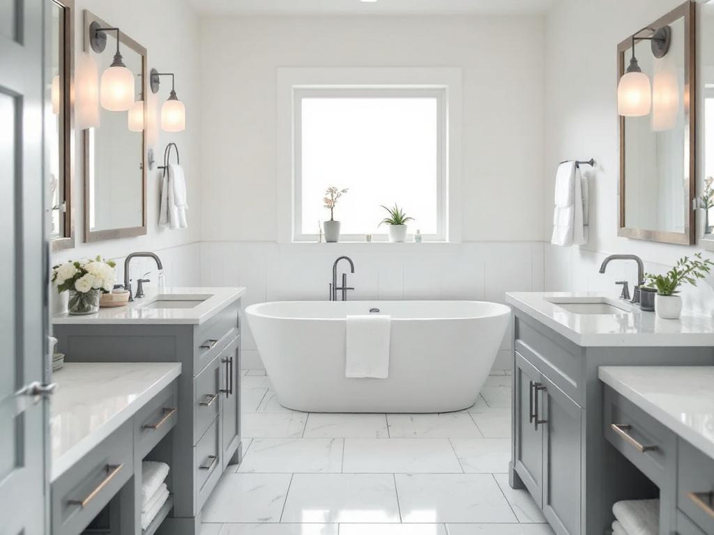 A contemporary designed modern bathroom built by expert bathroom contractors in Walpole, MA.