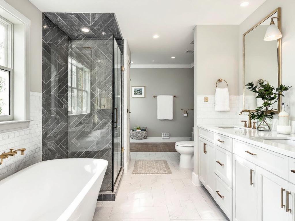 A professional contractor transforming a bathroom into a dream space in Walpole, MA.