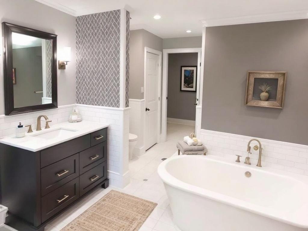 A glimpse into the modern, contemporary design of a bathroom remodeled by the leading service in Acton, MA.
