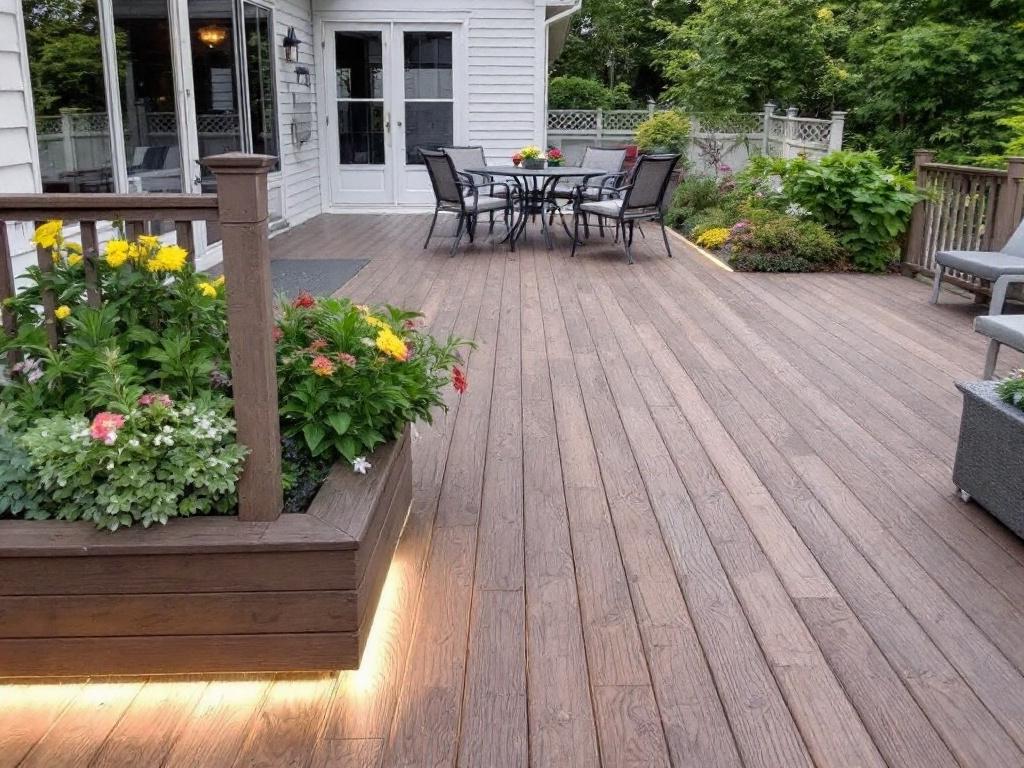 Professional deck installers demonstrating a new modern and contemporary design in Walpole, MA.