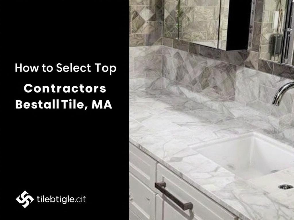 Professional tile contractors measuring tiles in a residential property near Ashland, MA