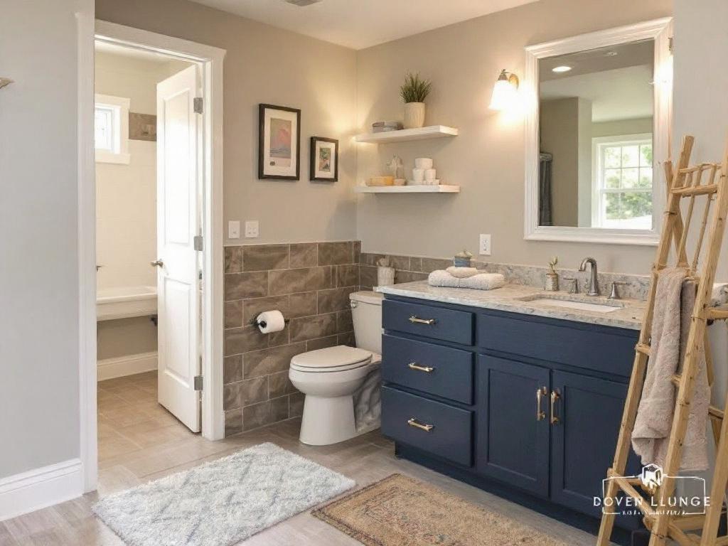 Contemporary basement transformation done by basement remodelers near Sharon.