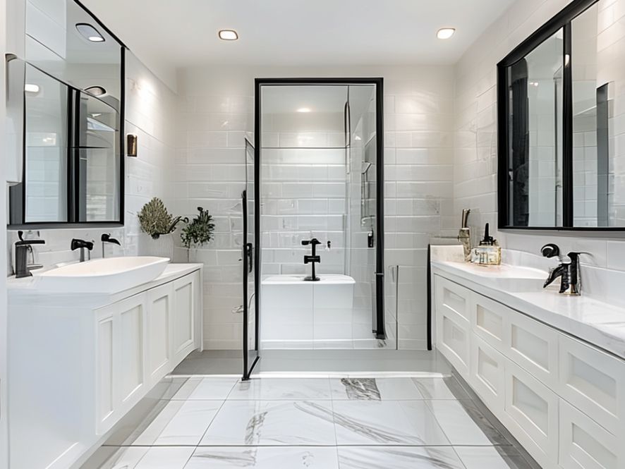 modern haven elevated bathroom redesign